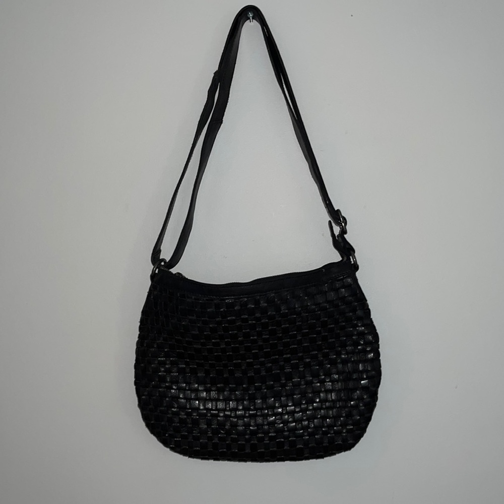 Beautiful woven leather crossbody bag